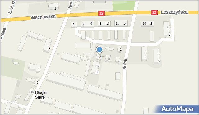Długie Stare, Rolna, 10, mapa Długie Stare