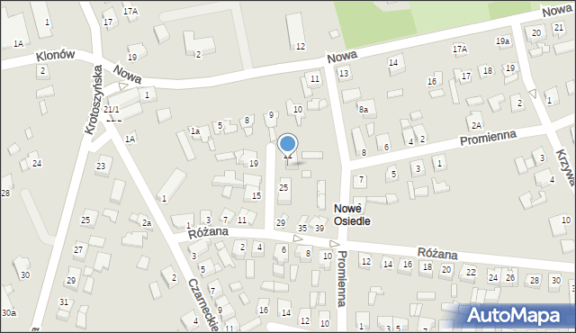 Dobrzyca, Różana, 23, mapa Dobrzyca