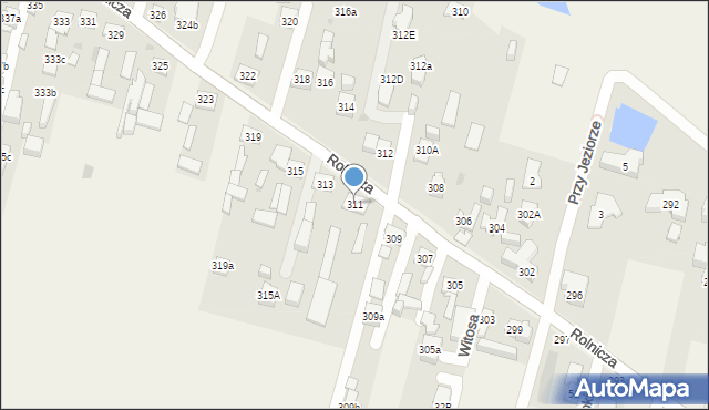 Dziekanów Polski, Rolnicza, 311, mapa Dziekanów Polski