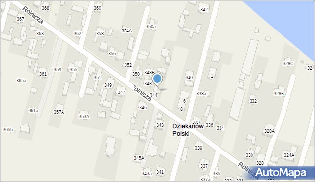 Dziekanów Polski, Rolnicza, 346, mapa Dziekanów Polski