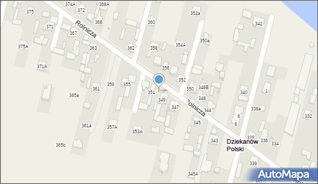 Dziekanów Polski, Rolnicza, 351a, mapa Dziekanów Polski