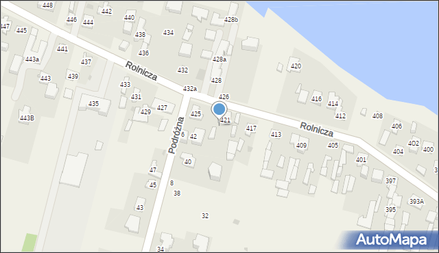 Dziekanów Polski, Rolnicza, 423, mapa Dziekanów Polski