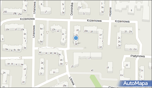 Gdańsk, Rozrażewskiego Hieronima, bp., 1a, mapa Gdańska