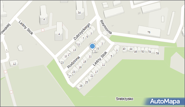 Gdańsk, Rodzinna, 9, mapa Gdańska