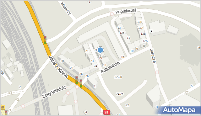 Gdańsk, Robotnicza, 19, mapa Gdańska