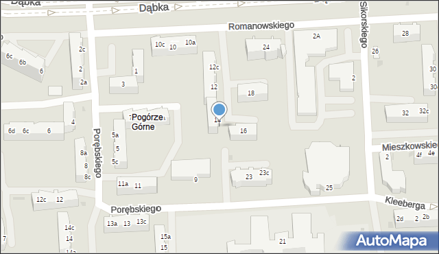 Gdynia, Romanowskiego Bolesława, kmdr., 14a, mapa Gdyni