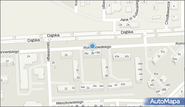 Gdynia, Romanowskiego Bolesława, kmdr., 36b, mapa Gdyni