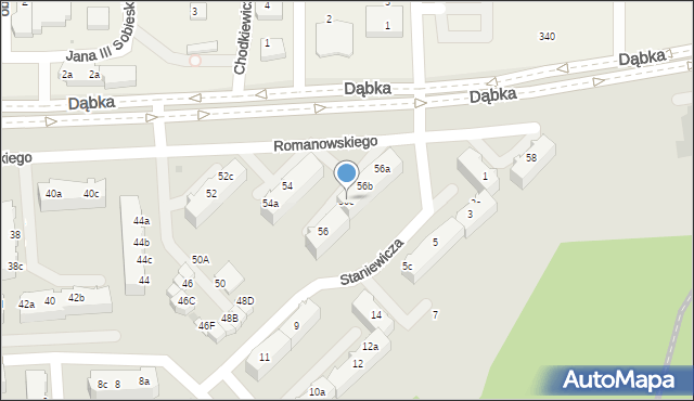 Gdynia, Romanowskiego Bolesława, kmdr., 56c, mapa Gdyni