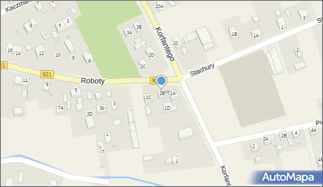 Gierałtowice, Roboty, ks., 1B, mapa Gierałtowice