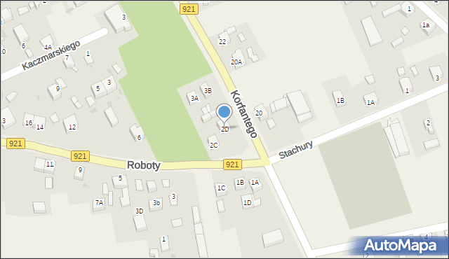 Gierałtowice, Roboty, ks., 2D, mapa Gierałtowice