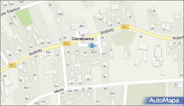 Gierałtowice, Roboty, ks., 43, mapa Gierałtowice