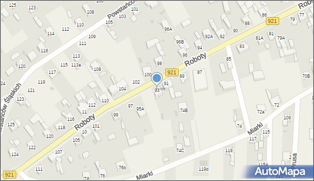 Gierałtowice, Roboty, ks., 93, mapa Gierałtowice