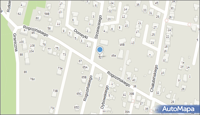 Gliwice, Rogozińskiego Stefana, 52, mapa Gliwic