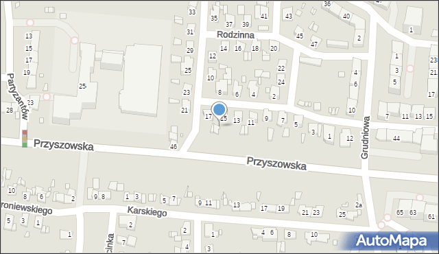 Gliwice, Rodzinna, 15A, mapa Gliwic