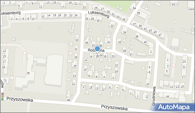 Gliwice, Rodzinna, 16, mapa Gliwic