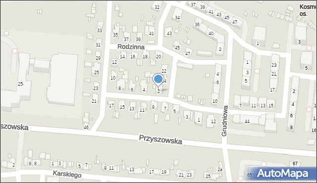 Gliwice, Rodzinna, 2, mapa Gliwic