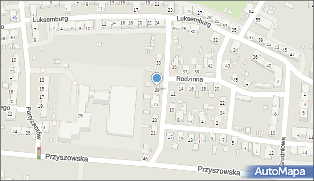 Gliwice, Rodzinna, 29, mapa Gliwic