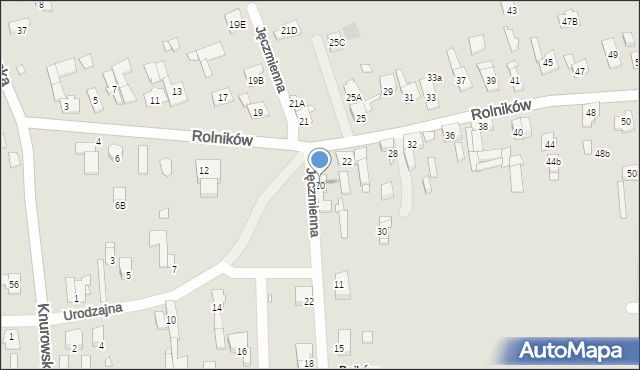 Gliwice, Rolników, 20, mapa Gliwic