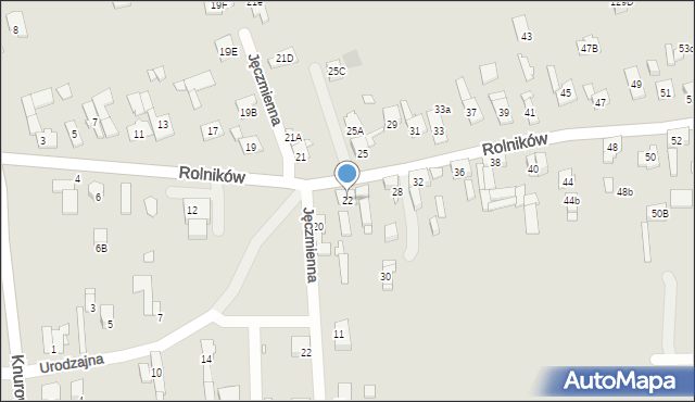 Gliwice, Rolników, 22, mapa Gliwic