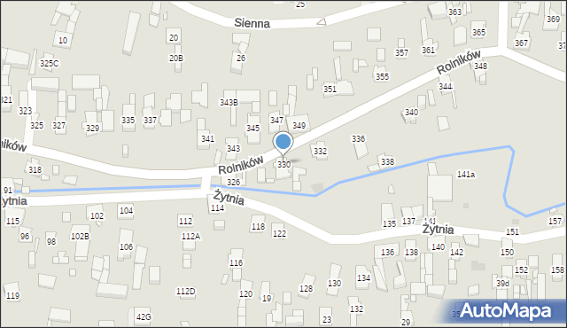 Gliwice, Rolników, 330, mapa Gliwic