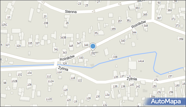 Gliwice, Rolników, 332, mapa Gliwic