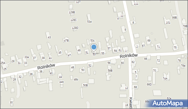 Gliwice, Rolników, 53, mapa Gliwic