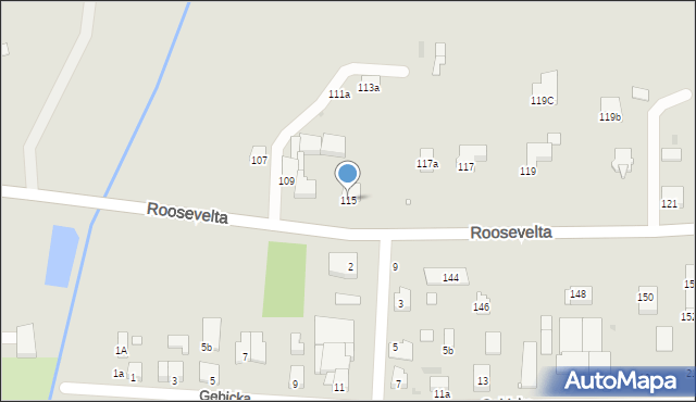 Gniezno, Roosevelta Franklina Delano, 115, mapa Gniezna