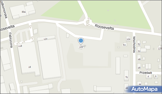 Gniezno, Roosevelta Franklina Delano, 122, mapa Gniezna