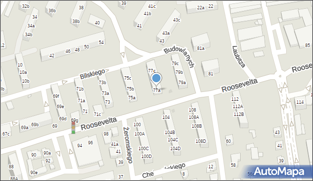 Gniezno, Roosevelta Franklina Delano, 77a, mapa Gniezna