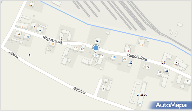 Goczałków, Rogoźnicka, 14, mapa Goczałków