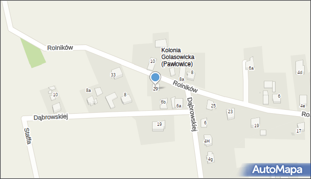 Golasowice, Rolników, 29, mapa Golasowice