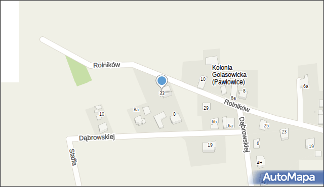 Golasowice, Rolników, 33, mapa Golasowice