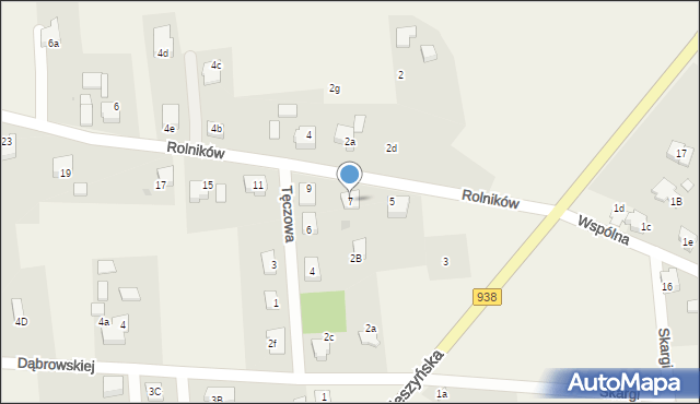 Golasowice, Rolników, 7, mapa Golasowice