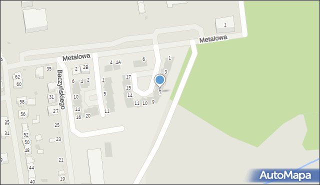 Goleniów, Różana, 7, mapa Goleniów