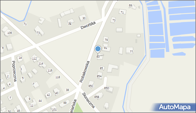 Gościcino, Robakowska, 83, mapa Gościcino