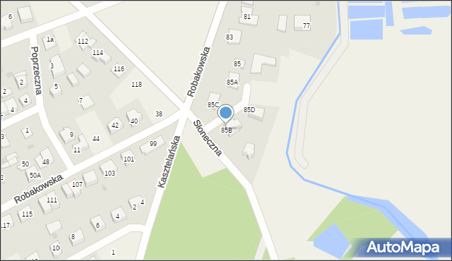 Gościcino, Robakowska, 85B, mapa Gościcino