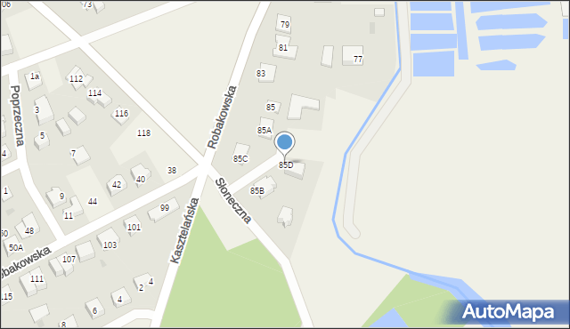 Gościcino, Robakowska, 85D, mapa Gościcino