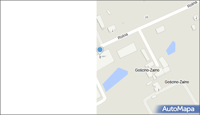 Gościno, Rolna, 6, mapa Gościno