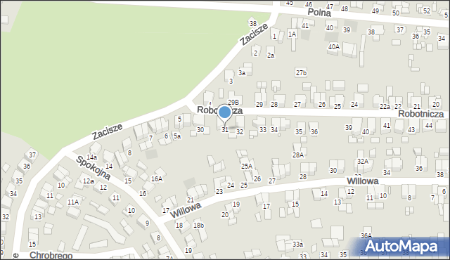 Gostyń, Robotnicza, 31, mapa Gostyń