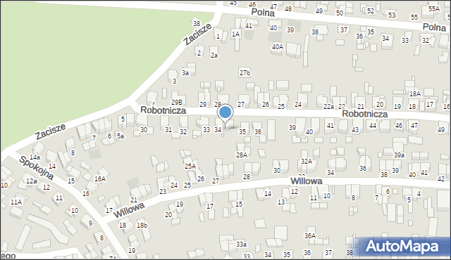 Gostyń, Robotnicza, 34a, mapa Gostyń