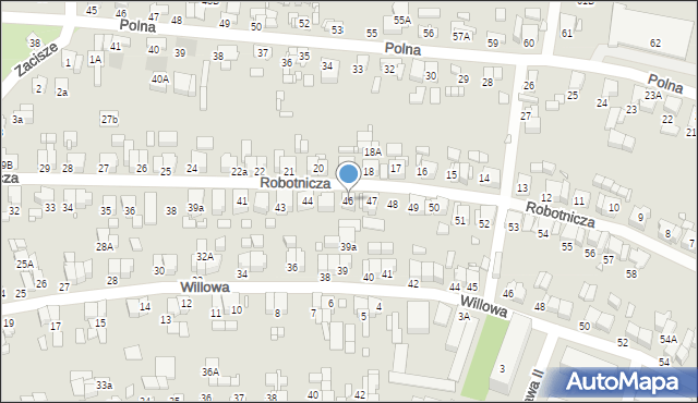 Gostyń, Robotnicza, 46, mapa Gostyń