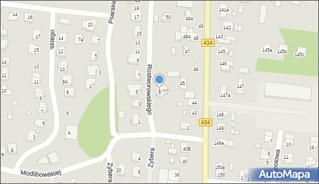Gostyń, Rostworowskiego Stanisława, gen., 6, mapa Gostyń