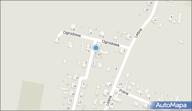 Gozdnica, Robotnicza, 1, mapa Gozdnica