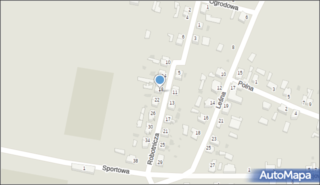 Gozdnica, Robotnicza, 20, mapa Gozdnica