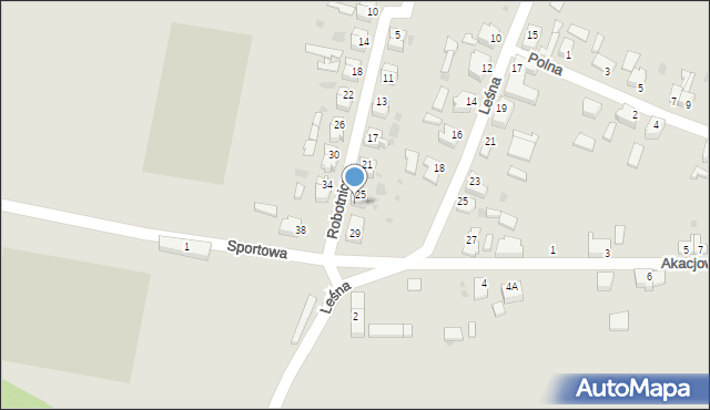 Gozdnica, Robotnicza, 27, mapa Gozdnica