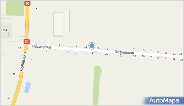 Grębiszew, Rozwojowa, 14, mapa Grębiszew