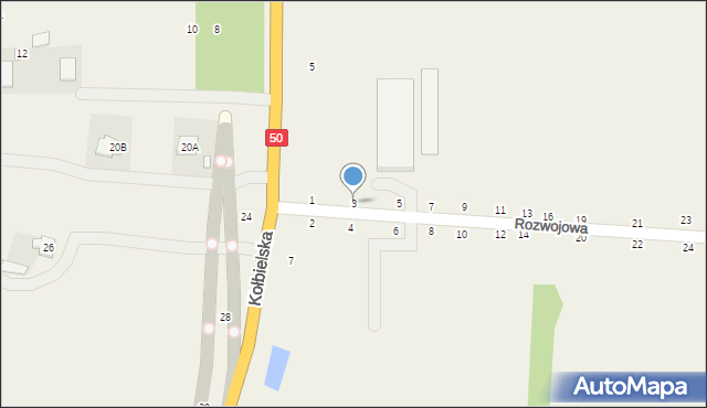 Grębiszew, Rozwojowa, 3, mapa Grębiszew