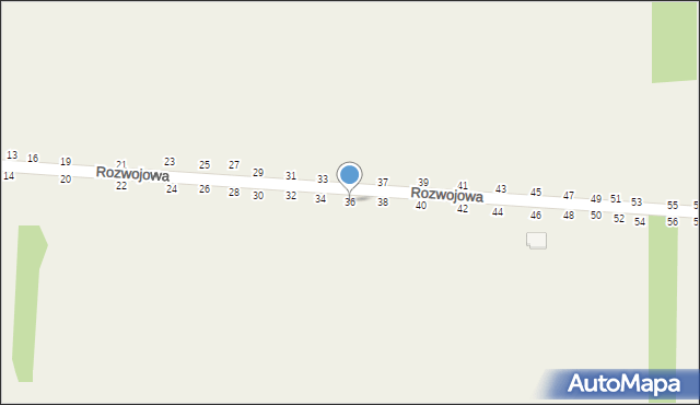 Grębiszew, Rozwojowa, 36, mapa Grębiszew