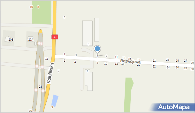 Grębiszew, Rozwojowa, 7, mapa Grębiszew