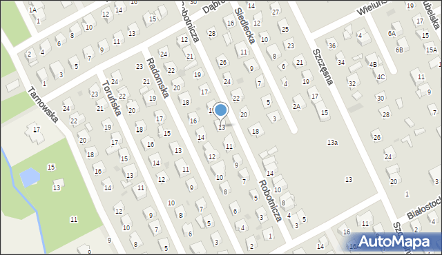 Grodzisk Mazowiecki, Robotnicza, 13, mapa Grodzisk Mazowiecki